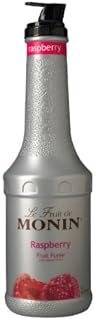 Monin Fruit Puree, Raspberry, 33.8-Ounce Bottles (Pack of 4)