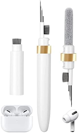 AHERO 4 in 1 Cleaner Kit for AirPods, Cleaning Pen for Earphones, Cleaning Tool for Charging Case and Headphones (Gold)