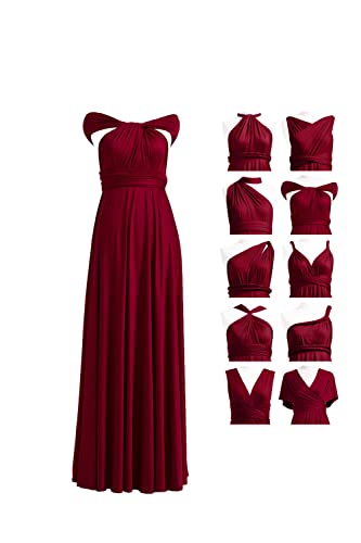 72styles Infinity Convertible Bridesmaid Dress - Long, Plus Size, Multi-Way Twist Wrap Dress with Bandeau