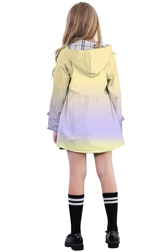 Image of Betusline Girl's Single Breasted Trench Coat Hooded Dress Coat Outerwear, 2-14 Years