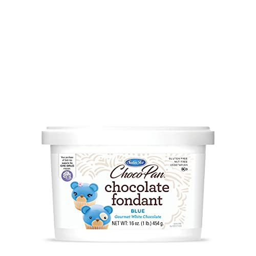 Satin Ice ChocoPan Blue Chocolate Fondant (1 Pound) For Cake