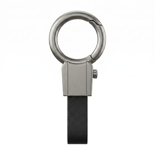 Image of THE MEN THING - Stylish Multicolor Stainless Steel Keychain for Men & Boys (CORE LOOP - Black)