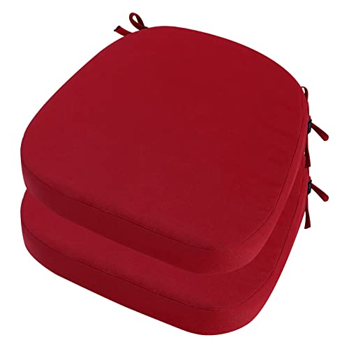 idee-home Outdoor Chair Cushions Set of 2 17 x 17 D-Shaped