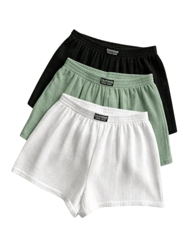 Image of SOLY HUX Women's Summer Shorts 3 Packs Casual Comfy Shorts Sets
