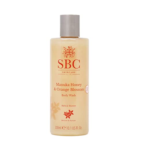 Skincare Manuka Honey & Orange Blossom Body Wash 300ml - Luxury Shower Gel and Bubble Bath For All The Family