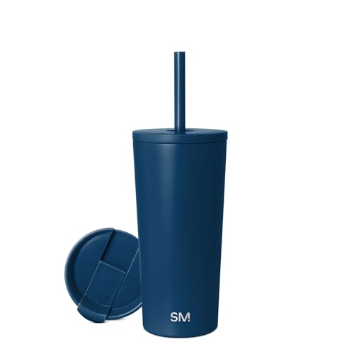 Image of Simple Modern Classic Tumbler with Straw Lid | Insulated Iced Coffee Cup Reusable Stainless Steel Water Bottle Travel Mug | Gifts for Women Men Her Him | 20oz | Slumberland