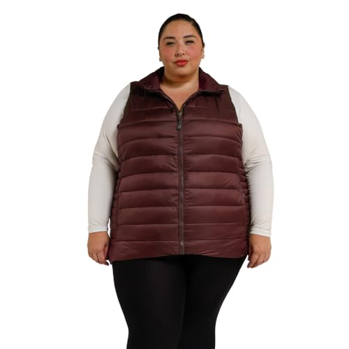 Womens 1X-6X Plus Size Insulated Vest Puffer Synthetic Down