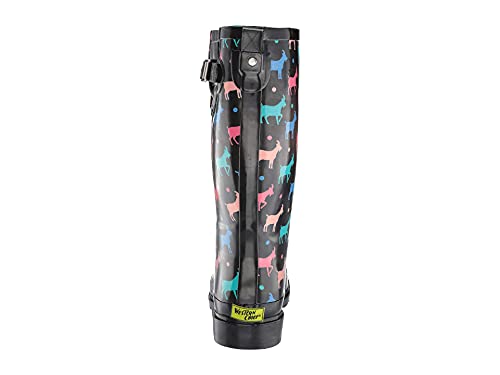 Western Chief Printed Tall Rain Boot For Women - Round Toe, Removable Insole, And Lightly Padded Footbed Dotty Goat 6 M #TOP5