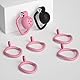 Chastity Cage Männer mit 5 gebogenen Ringen in Verschiedenen Größen, Klein Peniskäfig mit One-Touch-Verschluss für Einfaches Verschließen, Cock Cage SM Extrem Bondage Sklave Sexspielzeug (Pink)