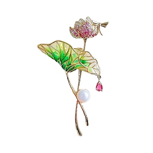 Broche fleur de lotus unique : un cadeau de Noël exquis pour femme