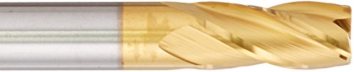 Image of YG-1 31573TN 1 /4 inch Carbide End Mill, 4 Flute, Stub Length, TiN Finish, 2 inch Length