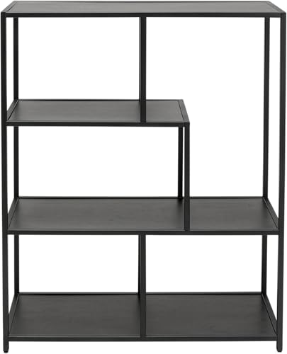 Scaffale di design Loftie console scaffale ripiano in acciaio soggiorno camera da letto corridoio 100 x 77 x 30 cm H-B-T aperto nero