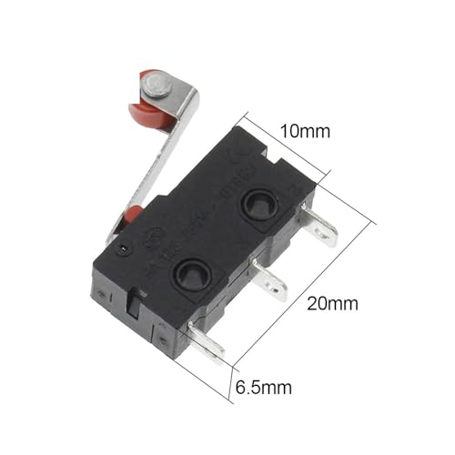 Micro-interrupteur 3 broches à levier à galet pour circuits imprimés et robotique, lot de 100 - 6