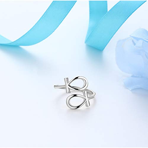 Jewmon Adjustable Egyptian Ankh Ring for Women Gold Plated Over 925 Sterling Silver Ankh Cross Ring Ancient Ankh Key of Life Open Band Ring Protection Symbol Amulet Jewelry Christmas Gifts for Women3