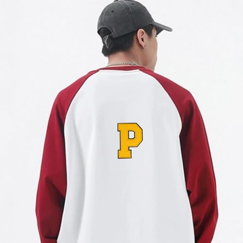 1 PCS 4.2" Yellow Chenille Letter Patches, Iron on Patches for Hats Clothes Bags Backpacks Jeans, Initial Patches Large Varsity Letter. (Letter P) by FEIDICK - Used condition - Image 7