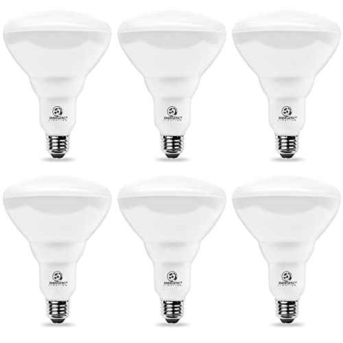 Energetic BR40 LED Light Bulbs, Indoor Flood Light, Dimmable, 5000K Daylight, 110W Equivalent, 1600LM, E26 Base, Recessed Can Lights, High Lumen, Flicker Free, UL Listed, 6 Pack by E ENERGETIC LIGHTING - Used condition - US$22.45