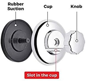 Miniatura 4 de iPEGTOP Ventosas de vacío de bloqueo giratorio para estantes de baño, estantes de ducha, dos ventosas