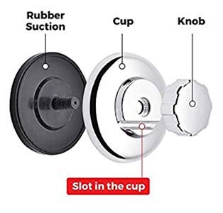 iPEGTOP Rotate Lock Vacuum Suction Cups for Bath Shelf Shower Caddies, Two Suction Cup