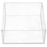 JOINPAYA Servilletero Cuadrado de Acrílico Transparente, Soporte para Caja de Pañuelos de Papel, Tamaño Compacto para Mesa, Adecuado para Hogar, Restaurantes y Cafeterías, Accesorio