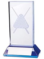 The 3D Premium Crystal Pool/Snooker Awards are very unique and excellent looking It has a lasered 3D triangle and cues inside the glass. The cube is mounted on a crystal base. Available in 2 sizes, 110mm and 120mm high. Complete with an engraved plat...