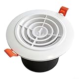 Installation sans outil et persiennes réglables : se glisse directement dans les ouvertures prédécoupées du mur ou du plafond ; la rotation à ressort permet un réglage naturel de la persienne pour correspondre à la direction du flux d'air – pas de vis, de perceuses ou de matériel de montage nécessaire.