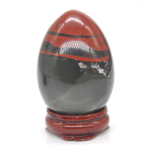 Generic Cristallo di Meditazione Naturale 35x50 mm di Uovo in Cristallo di Piede ematica Naturale, for la Decorazione della casa Pietra di Cristallo (Size : 1 PC)