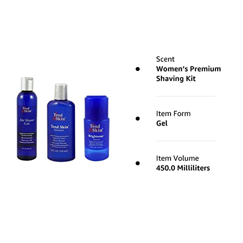 Tend Skin Women's Shaving Kit For Razor Bumps, Ingrown Hair, Dark Spots - Complete Skin Care Solution With Air Shave Gel, Post Shave Solution, Brightoner Serum #TOP5