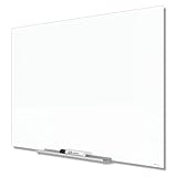 Quartet Glass Whiteboard, Magnetic Dry Erase Board, Wall Mounted Whiteboard for Office, School and Home, 85' x 48', White (G8548IMW)