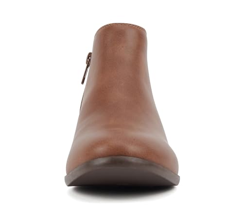 Soda “CHARMER” ~ Women Pointed Toe Elastic Gore Low Heel Ankle Bootie with Zipper Closure4