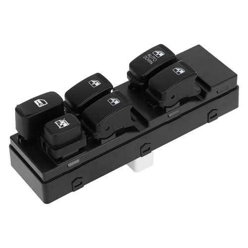 A ABSOPRO Power Window Switch No.93501H1120UP Front Left Driver Side Window Control Switch for Hyundai Terracan 2001-2006 Black