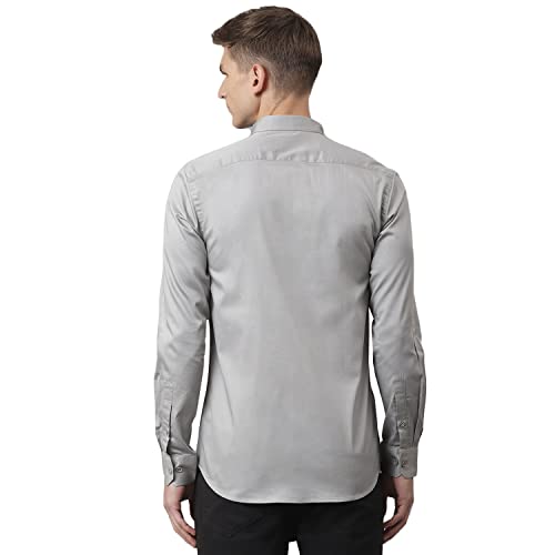 Image of Thomas Scott Men's | Solid | Full Sleeve | Regular Fit | Cotton Blend | Button Down | Single Pocket | Casual Shirt