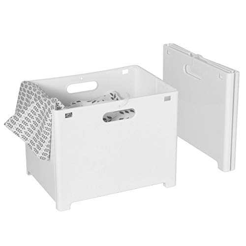 TIANSE Cestos para la Colada,Canasta de Lavandería,Cesto para Guardar Ropa Sucia Plegable, Cestas de Almacenamiento con 2 Ganchos (38cm×28cm×30cm,32L)