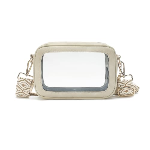 Image of LOXOMU Clear Crossbody Bag Stadium Approved - Waterproof Clear Purses for Women Stadium Bag with Adjustable Guitar Strap