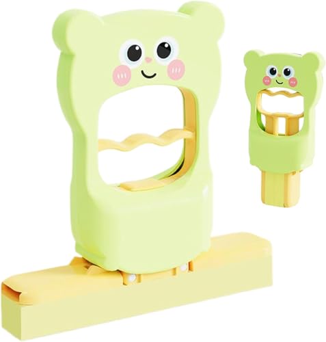 Image of Mini Foldable Sponge Mop - Portable Self-Squeeze Floor Cleaner for Home, Kitchen & Bathroom - Compact Wet & Dry Cleaning Supplies for Counters, Tiles & Small Spaces (Cartoon Cream)