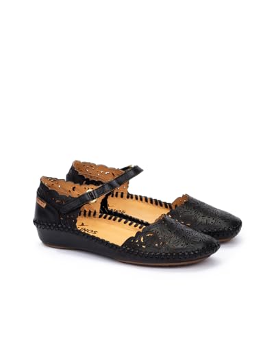 Pikolinos Halboffene Schuhe in Leder P. Vallarta für Frauen Farbe Black