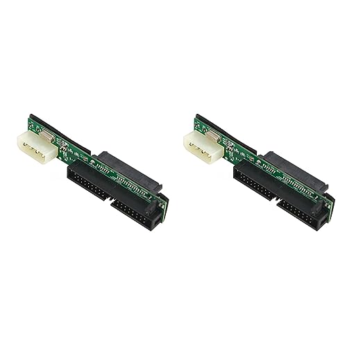 Bloepum 2X Sata to IDE Adapter Converter 2.5 Sata Female to 3.5 Inch IDE Male 40 Pin Port 1.5Gbs Support 133 100 HDD CD DVD