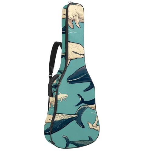 Sac pour guitare acoustique 106,7 cm peint à la main avec bandoulière réglable