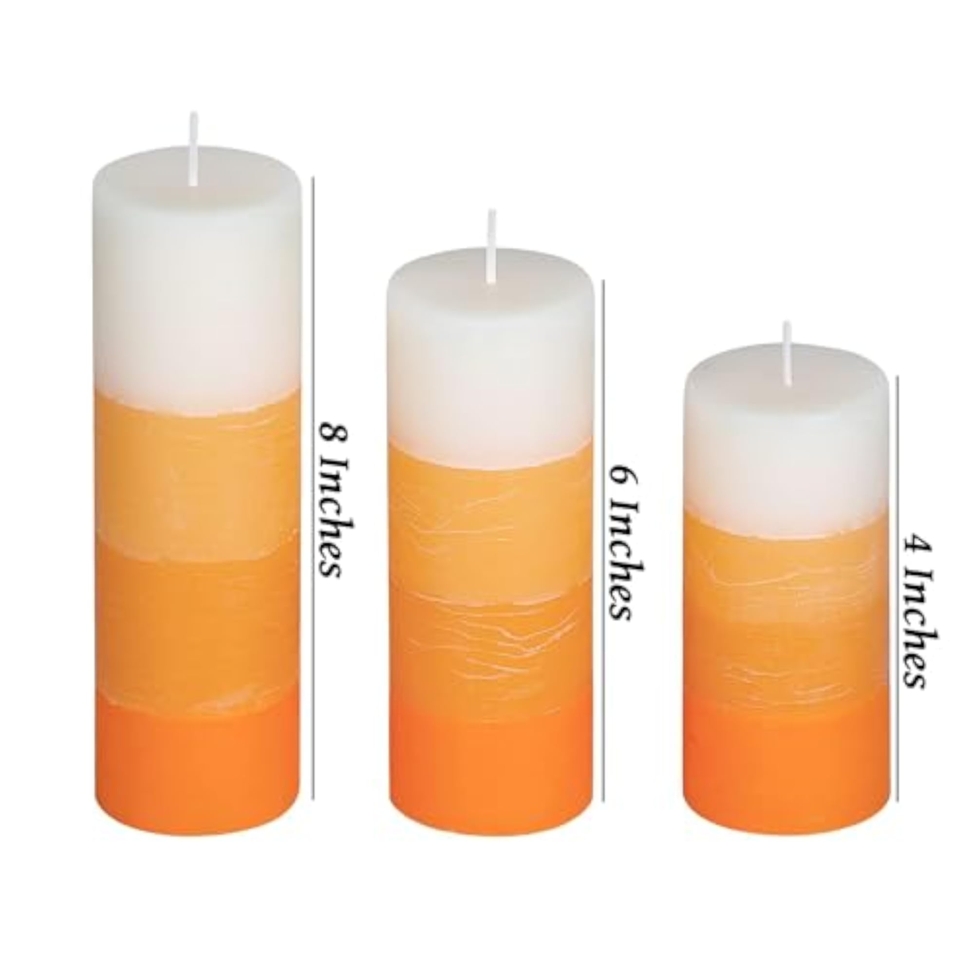 AAMU Moon Tri-Shade Candle, Scented Wax Pillar