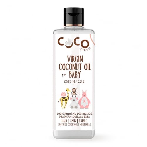 Image of Coco Crush Pure Organic Virgin Coconut Oil for Baby Hair Massage | 100% Natural Cold Pressed Coconut Oil for Baby Scalp & Hair | 0+ Babies (100ML)
