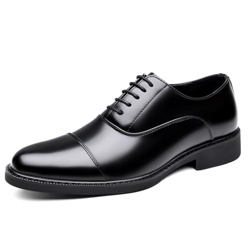 GemChve Scarpe Eleganti Uomo Scarpe Sposa Faux Business Scarpe da Ballo Uomo Classiche Casual Black 40 EU