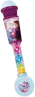 LEXIBOOK MIC90FZ Disney Frozen Microphone for Children, Musical Toy Game, Built-in Speaker, Light Effects, Aux-in Cable Plug, Purple/Blue
