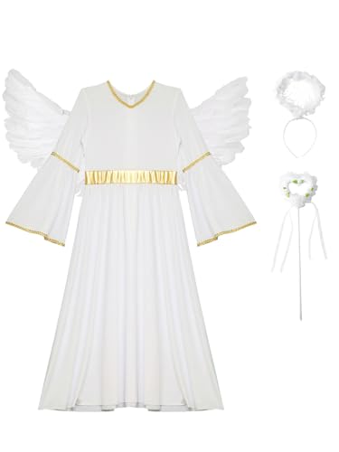 Disfraz de Ángel para Niñas 4 Piezas miniatura 5