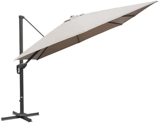 Cantina 10 ft. Aluminum Cantilever Outdoor Patio Umbrella with cross base
