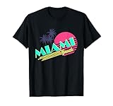 miami beach sunset retro vibes maglietta