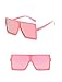 FOURCHEN Oversized Square Sunglasses for kids, Flat Top Fashion Shades sunglasses for girls and boys (full pink)