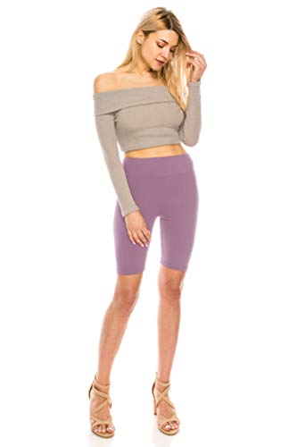 Image of ALWAYS Women's High Waist Bike Shorts - Athletic Workout Tummy Control Stretch Running Yoga Pants