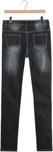 JEKE-DG Women's Ripped Hole High Waist Denim Skinny Destroyed Ankle Jeans Butt Lifting Stretch Distressed Trousers3