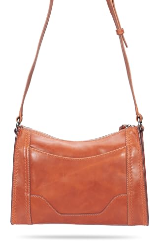 Image of Frye Women's Melissa Zip Crossbody Bag, Stylish Handbag with Adjustable Strap & Pockets