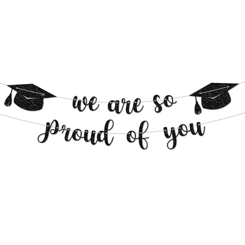 Milianquill Graduation Party Decorations - 9 ft Pre-Strung We Are So Proud of You Banner Graduation Party Decorations & Decor for Elementary 5th Grade 8th Grade High School College Congrats Grad Sign