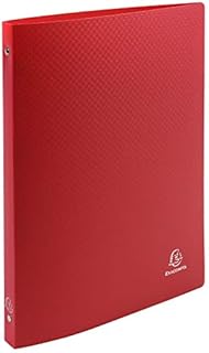 Exacompta - ref. 51195SE - Set of 5 OPAK flexible binders - 4 round rings, diameter 15 mm - Spine 20 mm - External dimensions: 32 x 25 cm - A4 file format - Colour: red